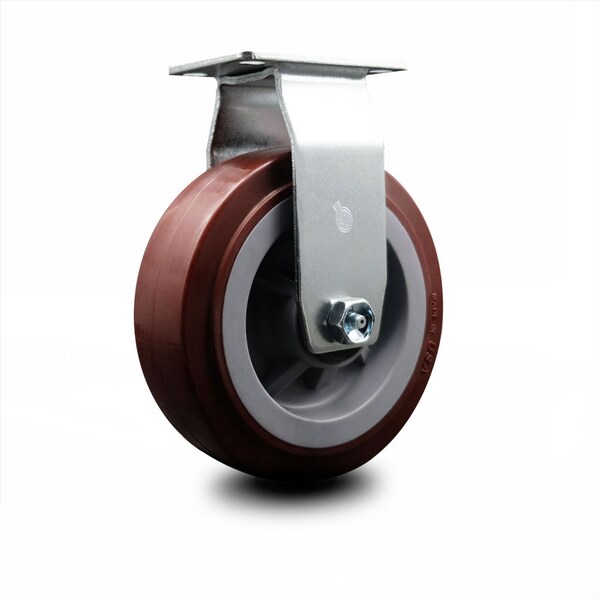 6 Inch Poly on Polyolefin Wheel Rigid Caster with Ball Bearing
